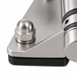 Acorn-Nut Glass-to-Glass Pool Gate Hinge — Matte silver appearance concept