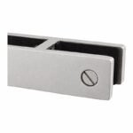 Straight Glass-to-Glass Pool Fence Clamp — Matte silver appearance concept
