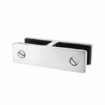 Straight Glass-to-Glass Pool Fence Clamp — Polished silver appearance concept