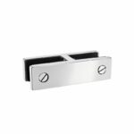 Straight Glass-to-Glass Pool Fence Clamp — Polished silver appearance concept