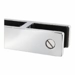 Straight Glass-to-Glass Pool Fence Clamp — Polished silver appearance concept