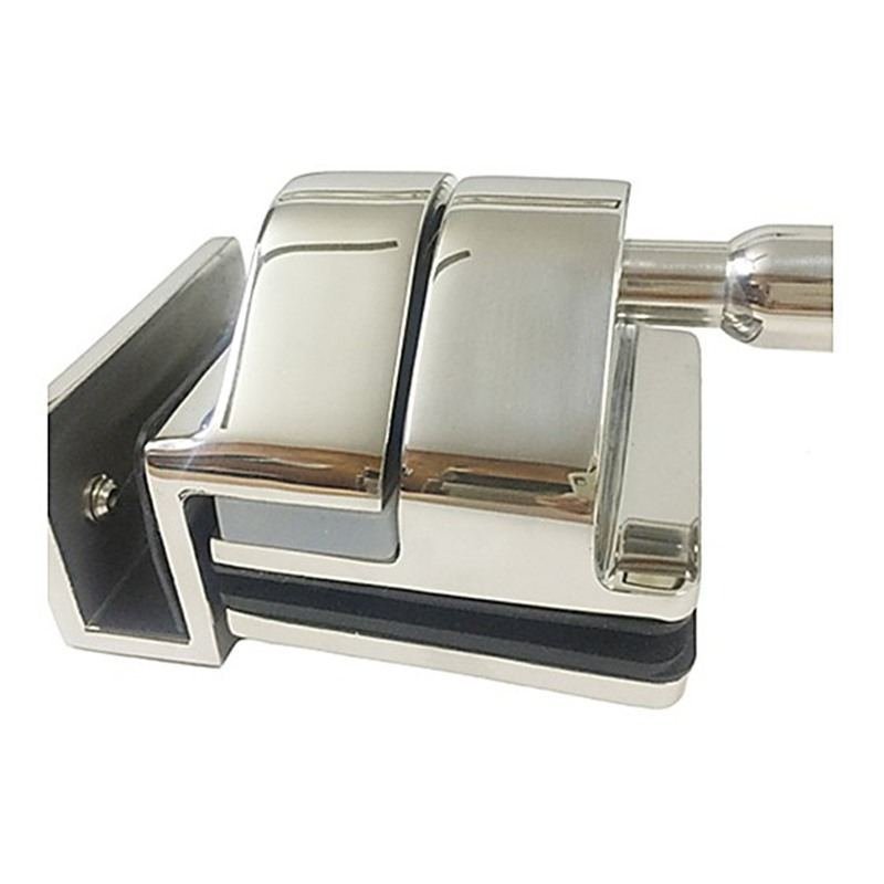 Corner-Bracket Glass Pool Gate Latch