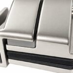 Corner-Bracket Glass Pool Gate Latch — Matte silver appearance concept