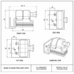 Corner-Bracket Glass Pool Gate Latch — Matte silver appearance concept
