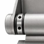 Flat-Plate Pool Gate Hinge — Matte silver appearance concept