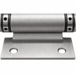 Flat-Plate Pool Gate Hinge — Matte silver appearance concept