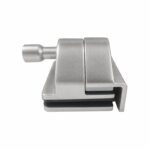 Glass-to-Wall Pool Gate Latch — Matte silver appearance concept