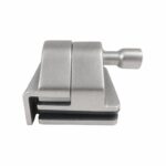 Glass-to-Wall Pool Gate Latch — Matte silver appearance concept