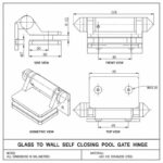 Covered-Clamp Wall-Mount Pool Gate Hinge