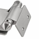 Covered-Clamp Wall-Mount Pool Gate Hinge — Matte silver appearance concept