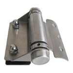Curved-Leaf Pool Gate Hinge with Exposed Nuts