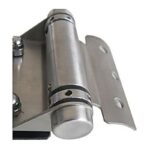 Curved-Leaf Pool Gate Hinge with Exposed Nuts