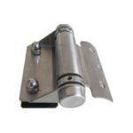 Curved-Leaf Pool Gate Hinge with Exposed Nuts