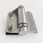 Curved-Leaf Pool Gate Hinge with Exposed Nuts