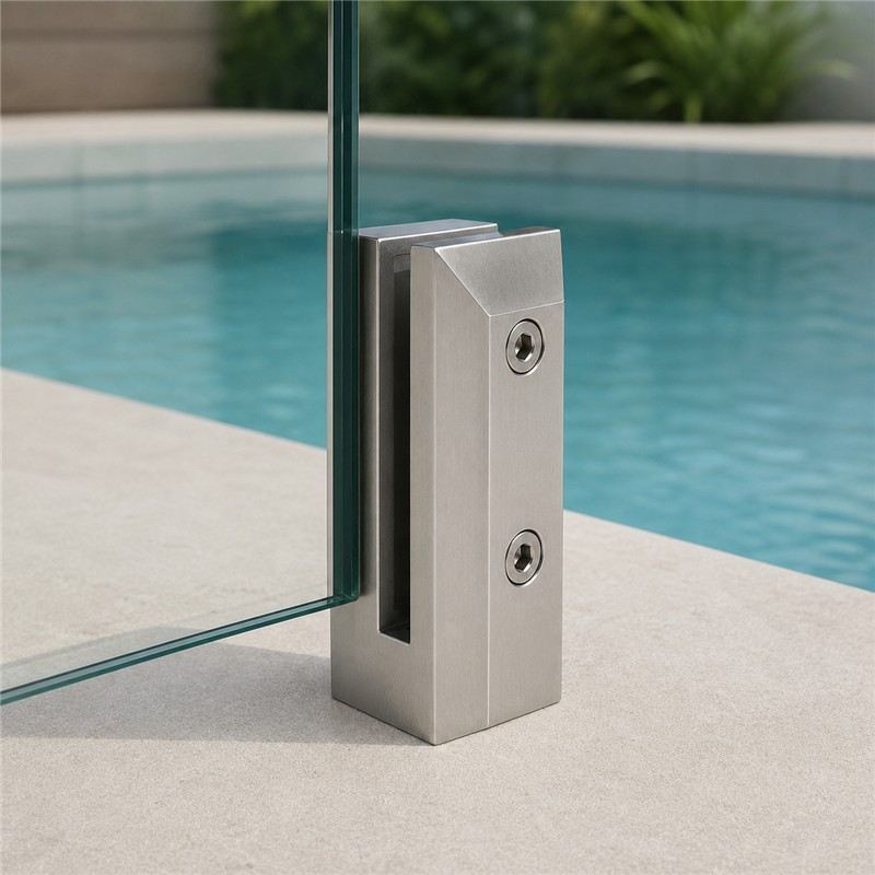 Compact Square Glass Pool Fence Spigot