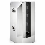 Compact Square Glass Pool Fence Spigot — Polished silver appearance concept
