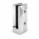 Compact Square Glass Pool Fence Spigot — Polished silver appearance concept