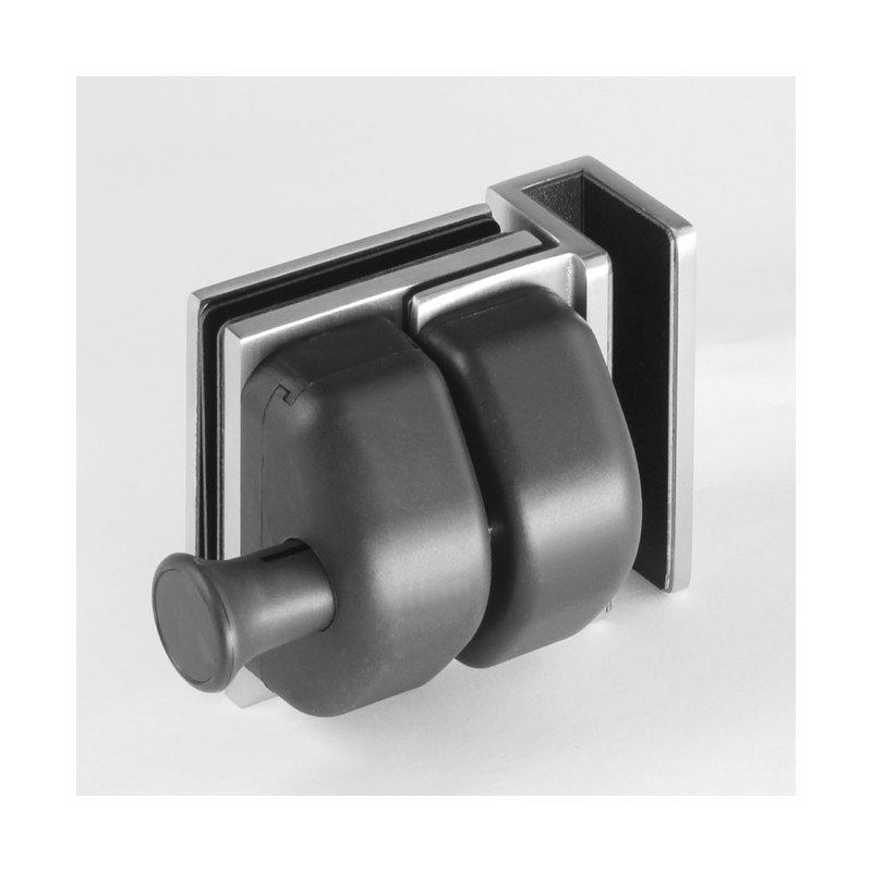 Black-Housing Corner Glass Pool Gate Latch