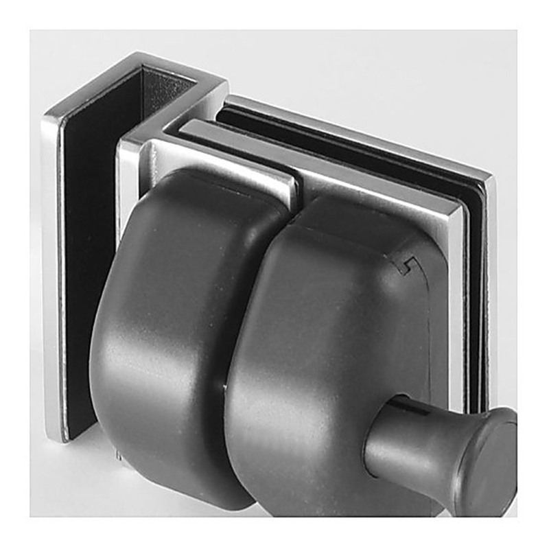 Black-Housing Corner Glass Pool Gate Latch
