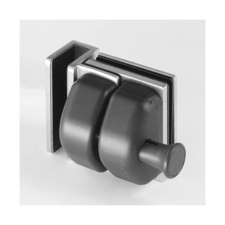 Black-Housing Corner Glass Pool Gate Latch