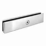 Long Flat Glass Pool Fence Joiner — Polished silver appearance concept