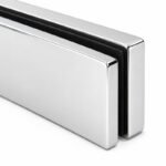 Long Flat Glass Pool Fence Joiner — Polished silver appearance concept