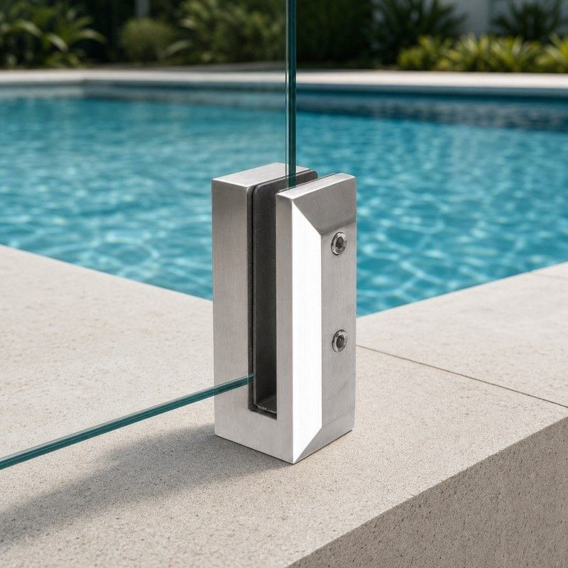 Square Glass Pool Fence Spigot with Side Holes