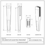 Long-Stem Glass Pool Fence Spigot