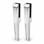 Long-Stem Glass Pool Fence Spigot — Polished silver appearance concept