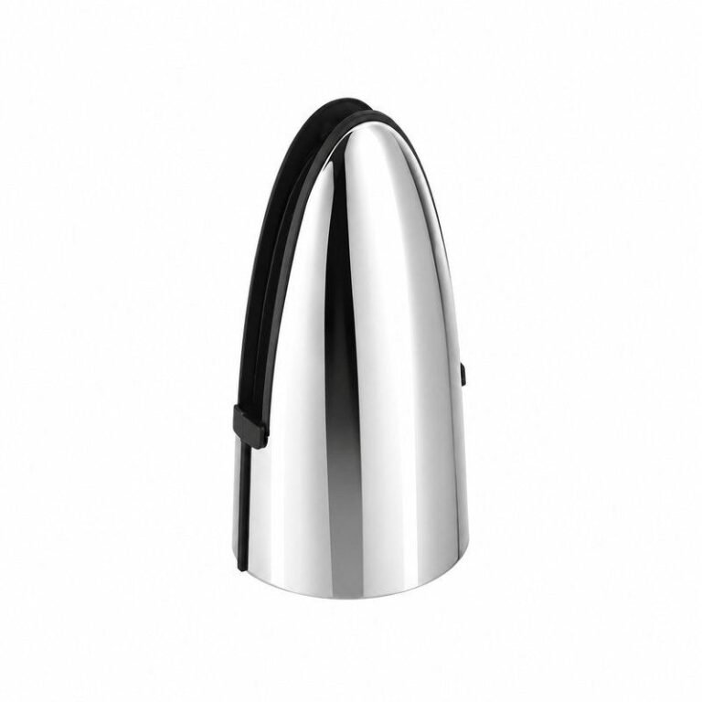 Tapered Round Glass Pool Fence Spigot — Polished silver appearance concept