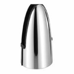 Tapered Round Glass Pool Fence Spigot — Polished silver appearance concept