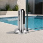 Round Base-Plate Glass Pool Fence Spigot