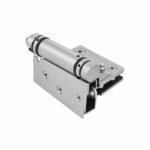 Conical-Cap Wall-Mount Pool Gate Hinge — Matte silver appearance concept
