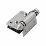 Conical-Cap Wall-Mount Pool Gate Hinge — Matte silver appearance concept