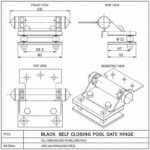 Conical-Cap Wall-Mount Pool Gate Hinge — Matte silver appearance concept