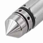 Conical-Cap Wall-Mount Pool Gate Hinge — Matte silver appearance concept