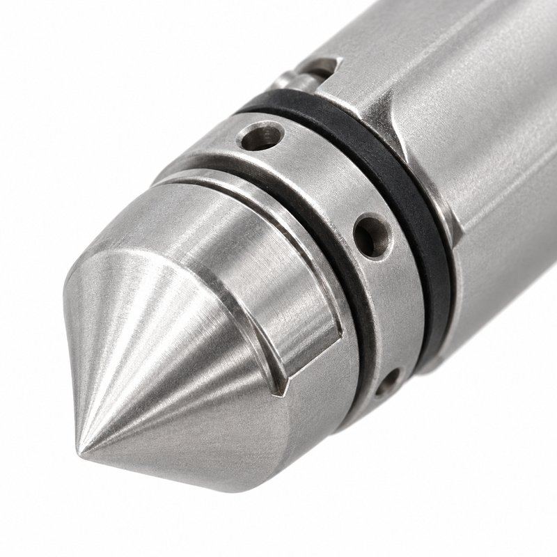 Conical-Cap Wall-Mount Pool Gate Hinge — Matte silver appearance concept