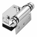 Conical-Cap Wall-Mount Pool Gate Hinge — Polished silver appearance concept