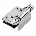 Conical-Cap Wall-Mount Pool Gate Hinge — Polished silver appearance concept