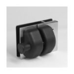 Black-Housing Inline Glass Pool Gate Latch