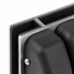Black-Housing Inline Glass Pool Gate Latch