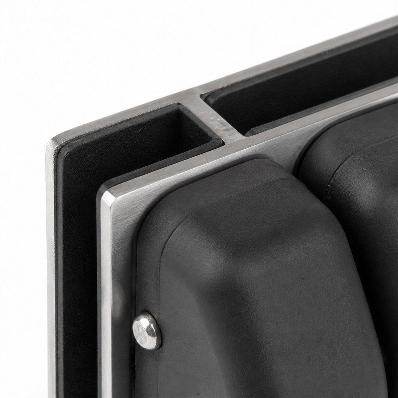 Black-Housing Inline Glass Pool Gate Latch