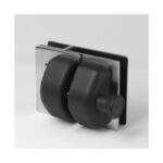 Black-Housing Inline Glass Pool Gate Latch