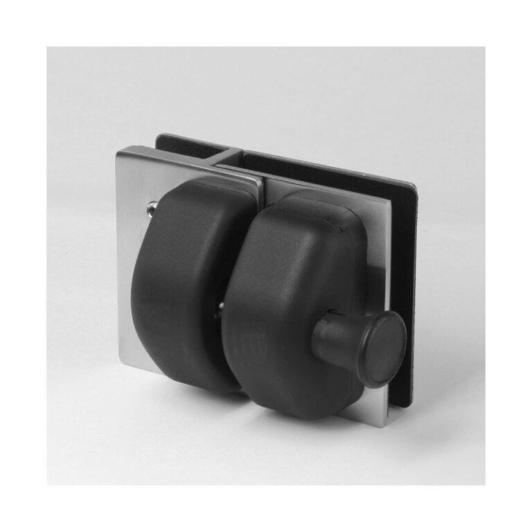 Black-Housing Inline Glass Pool Gate Latch