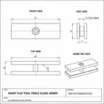 Short Flat Glass Pool Fence Joiner