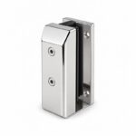 Side-Mount Glass Pool Fence Spigot — Polished silver appearance concept