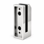 Side-Mount Glass Pool Fence Spigot — Polished silver appearance concept