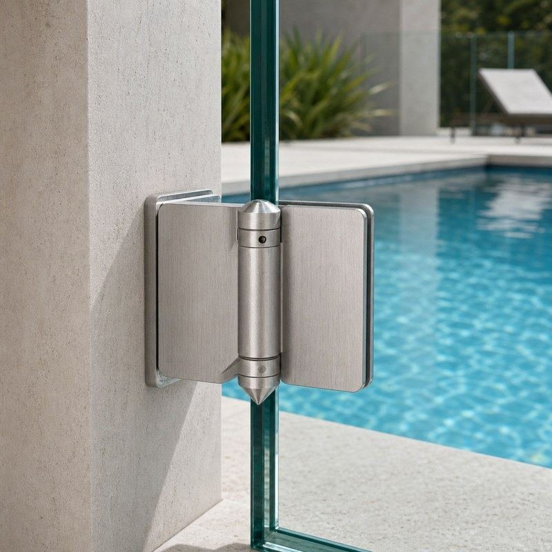 Conical-Pivot Glass-to-Glass Pool Gate Hinge