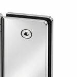Conical-Pivot Glass-to-Glass Pool Gate Hinge — Polished silver appearance concept