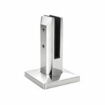 Square Cover-Plate Glass Pool Fence Spigot — Polished silver appearance concept